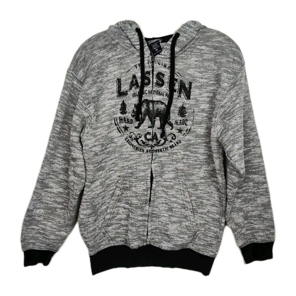 Salt Creek Lassen Volcanic Nat'l Park Full-Zip Hoodie Sweatshirt Women's M Gray